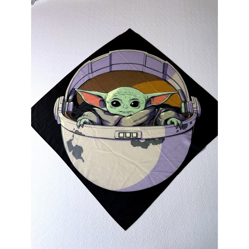 Star Wars Grogu‎ Baby Yoda Bandana Scarf 21.5x21.5 Mandalorian Black